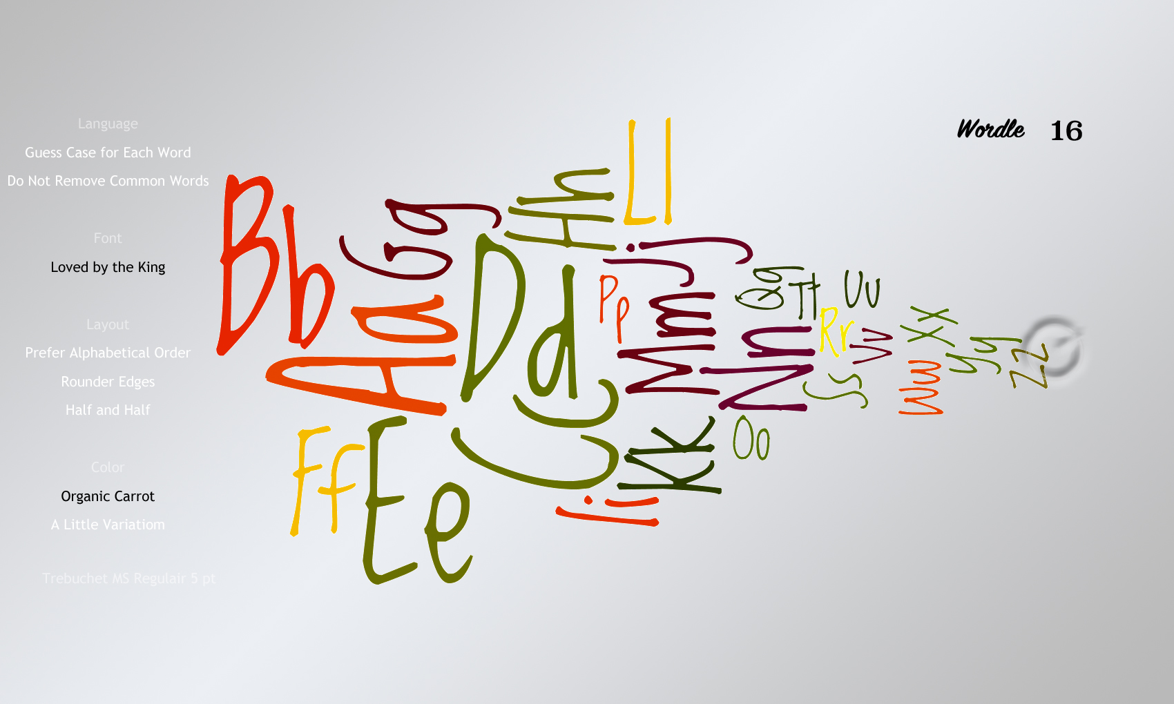 Wordle 34 Font Examples In 6 Color Styles Which One Do You Like 