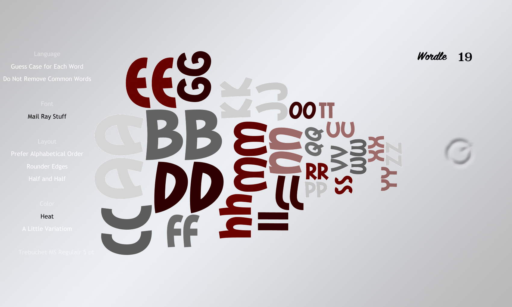 Wordle 34 Font Examples In 6 Color Styles Which One Do You Like 